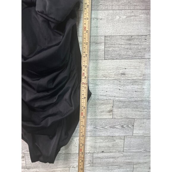 Mod Bod Black‎ Swimsuit Women's size XS Marilyn One-Piece Ruched Design V-Neck - Picture 5 of 7